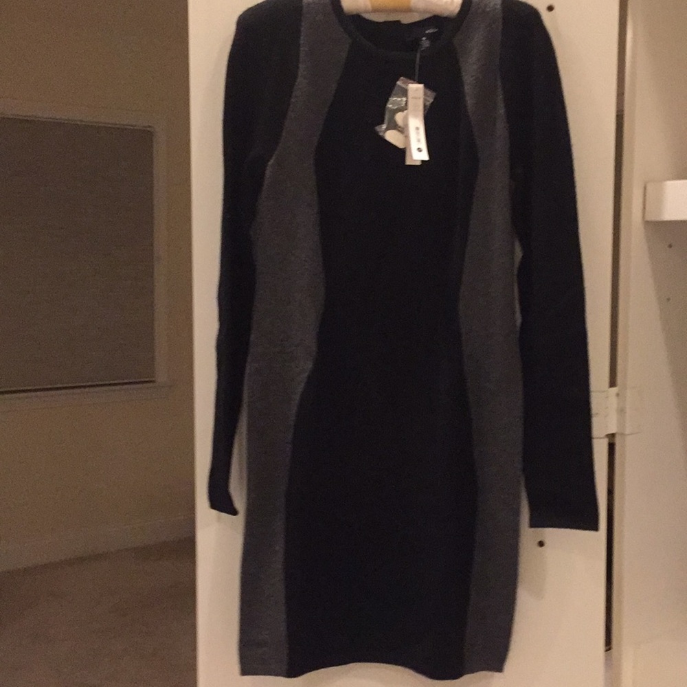 Aqua designer wool/cashmere dress